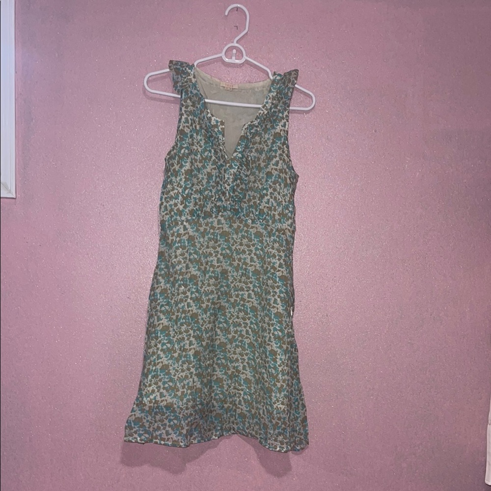 Green Sleeveless V-Neck Mini Sundress